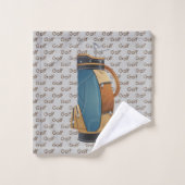 ゴルフのタイル文字デザインタオルセット バスタオルセット (ウォッシュタオル)