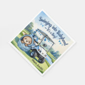 ゴルフのテディベア赤ちゃんシャワーのナプキンのための少年 スタンダードランチョンナプキン (角)