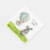 ゴルフのテディベア赤ちゃんシャワーのナプキンのための少年 スタンダードランチョンナプキン (角)