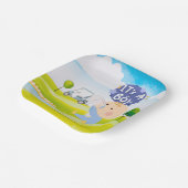 ゴルフのテディベア赤ちゃんシャワーの少年 ペーパープレート (傾斜あり)