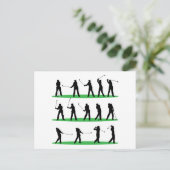 ゴルフのドライビングシーケンス ポストカード (スタンド正面)