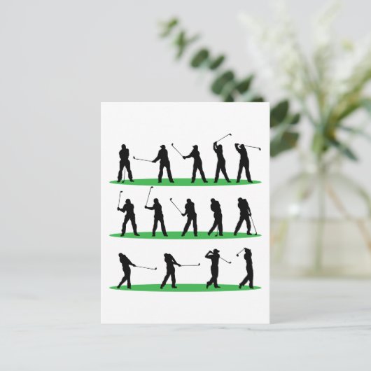 ゴルフのドライビングシーケンス ポストカード (スタンド正面)