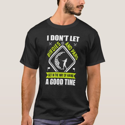 ゴルフのバーディーとパーズ Tシャツ (正面)