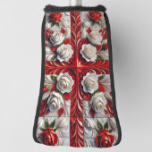 ゴルフのパターカバーと英語バラデザイン ゴルフヘッドカバー (回転90)