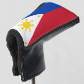ゴルフのパターカバー(フィリピン国旗あり) ゴルフヘッドカバー (3/4 正面)