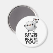 ゴルフのパンでコースをおもしろい楽しみたい マグネット (正面/裏面)