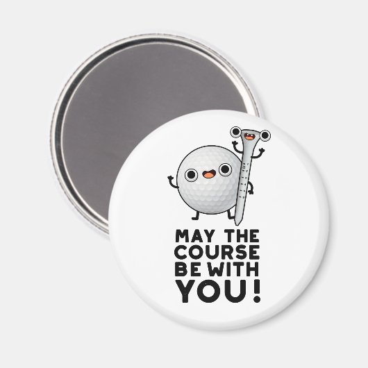 ゴルフのパンでコースをおもしろい楽しみたい マグネット (正面/裏面)