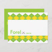 ゴルフのパーティー名門私立校風の. 招待状 (正面/裏面)