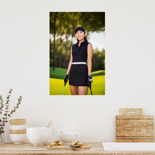 ゴルフのヒーローのポスター ポスター (キッチン)