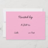 ゴルフのブライダルシャワー招待ゴルフボールとバラ 招待状 (裏面)