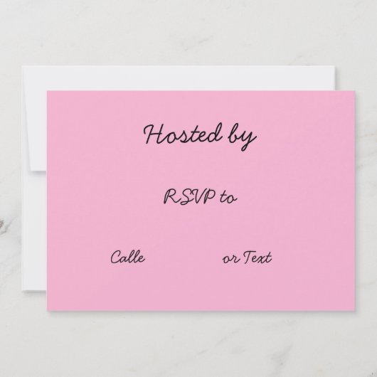 ゴルフのブライダルシャワー招待ゴルフボールとバラ 招待状 (裏面)