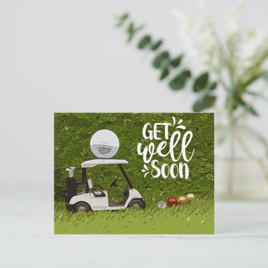 ゴルフのプレーヤーが早く回復しますように ポストカード (スタンド正面)