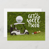 ゴルフのプレーヤーが早く回復しますように ポストカード (正面/裏面)