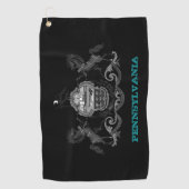 ゴルフのペンシルバニアのコート/旗 ゴルフタオル (正面)