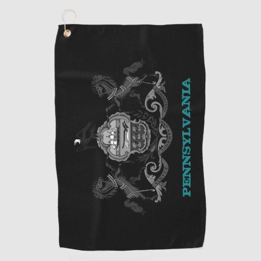 ゴルフのペンシルバニアのコート/旗 ゴルフタオル (正面)