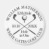 ゴルフのホールインパーソナライズされたワン マグネット (正面)
