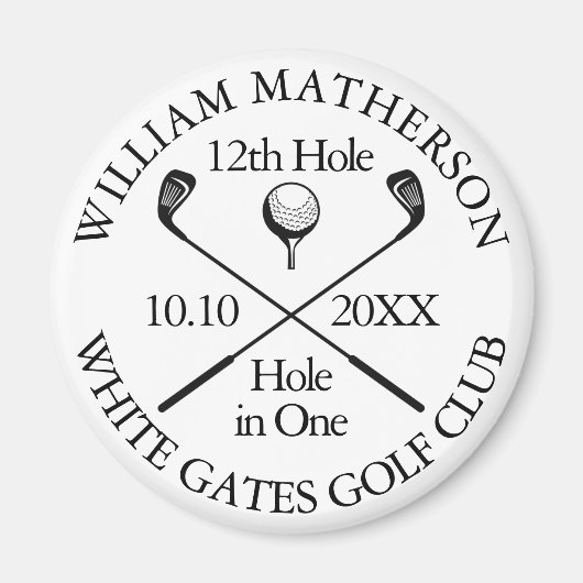 ゴルフのホールインパーソナライズされたワン マグネット (正面)