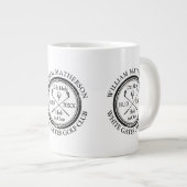 ゴルフのホールインワンパーソナライズされた ジャンボコーヒーマグカップ (正面右)