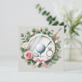 ゴルフのボールがテーマのゴルフ ブライズシャワー セーブザデート (スタンド正面)