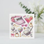 ゴルフのボールがテーマのゴルフ ブライズシャワー セーブザデート (スタンド正面)