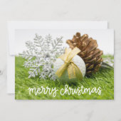 ゴルフのボールでゴルファーへのゴルフのメリークリスマス シーズンカード (正面)