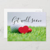 ゴルフのボールと愛でゴルファーにウェルマンスーンのカードを取得 ポストカード (正面/裏面)