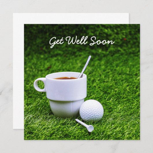 ゴルフのボールと紅茶のカップで早く回復して (正面/裏面)