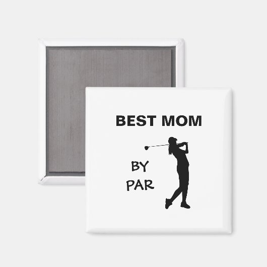 ゴルフのママのゴルファーPun母の日の最高のママBy Par マグネット (正面/裏面)