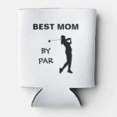 ゴルフのママのゴルファーPun母の日の最高のママBy Par 缶クーラー (正面)