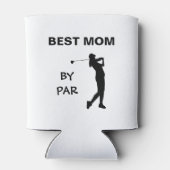 ゴルフのママのゴルファーPun母の日の最高のママBy Par 缶クーラー (裏面)
