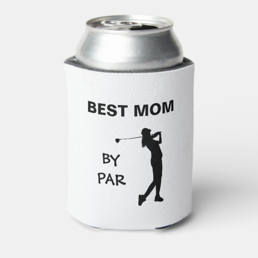 ゴルフのママのゴルファーPun母の日の最高のママBy Par 缶クーラー (缶裏面)