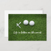 ゴルフのライフはコートゴルフボールの方が良い サンキューカード (正面/裏面)