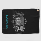 ゴルフのラトビアとラトビアの腕のコート/旗 ゴルフタオル (横)