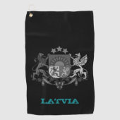 ゴルフのラトビアとラトビアの腕のコート/旗 ゴルフタオル (正面)
