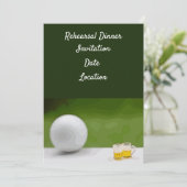 ゴルフのリハーサル Dinner Invitation（ボールとビール付き） 招待状 (スタンド正面)
