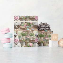 ゴルフのレディーゴルファーが猫好きをテーマにした ラッピングペーパー