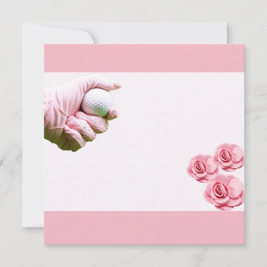 ゴルフのレディーゴルファーの手がボールを握っている (正面)