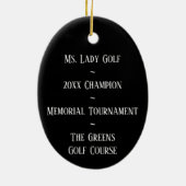 ゴルフのヴィンテージレディ セラミックオーナメント (裏面)