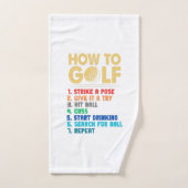 ゴルフの仕方 バスタオルセット (ハンドタオル)