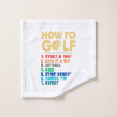ゴルフの仕方 バスタオルセット (ウォッシュタオル)