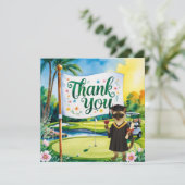 ゴルフの卒業をテーマにした サンキューカード (スタンド正面)