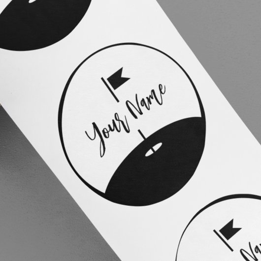 ゴルフの名前を追加 ラウンドシール