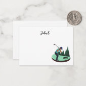 ゴルフの名車ゴルファー ノートカード (正面/裏面インサイチュ)