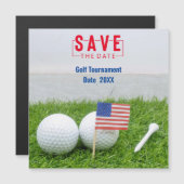 ゴルフの外出日をアメリカ国旗で保存 (正面/裏面)