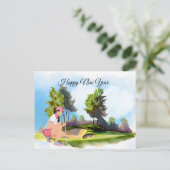 ゴルフの女遊はゴルフ新年 シーズンポストカード (スタンド正面)