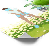 ゴルフの女遊性はゴルフのポスター ポスター (角)