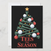 ゴルフの季節到来 面白いクリスマス ゴルフツリー シーズンカード (正面)
