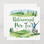 ゴルフの定年ゴルファーへの招待 招待状 (正面/裏面)