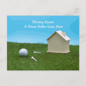 ゴルフの引っ越し家が素晴らしここに住む ポストカード (正面)