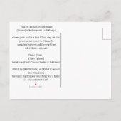 ゴルフの引退のためのシャム猫好き招待状 インビテーションポストカード (裏面)